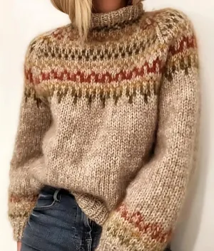 Icelandic wool ladies' turtleneck sweater