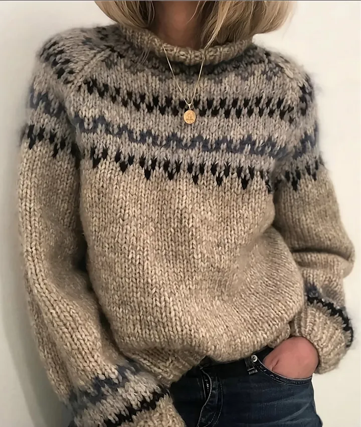 Icelandic wool ladies' turtleneck sweater