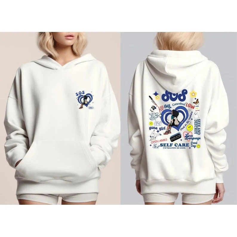 INSTOCK - Retro Sza Hip Hop Street Pullover Y2k Versatile Black
