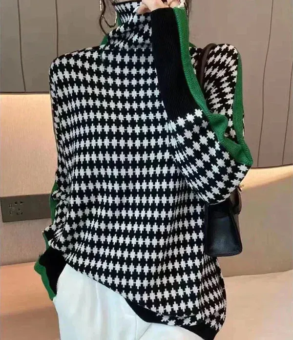 Isabelle Moreau patterned turtleneck sweater
