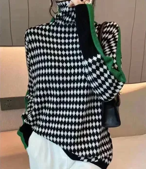 Isabelle Moreau patterned turtleneck sweater