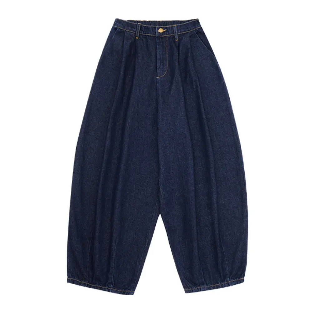 Japanese Solid Color Loose Jeans