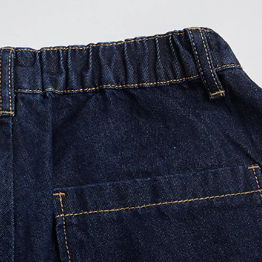 Japanese Solid Color Loose Jeans