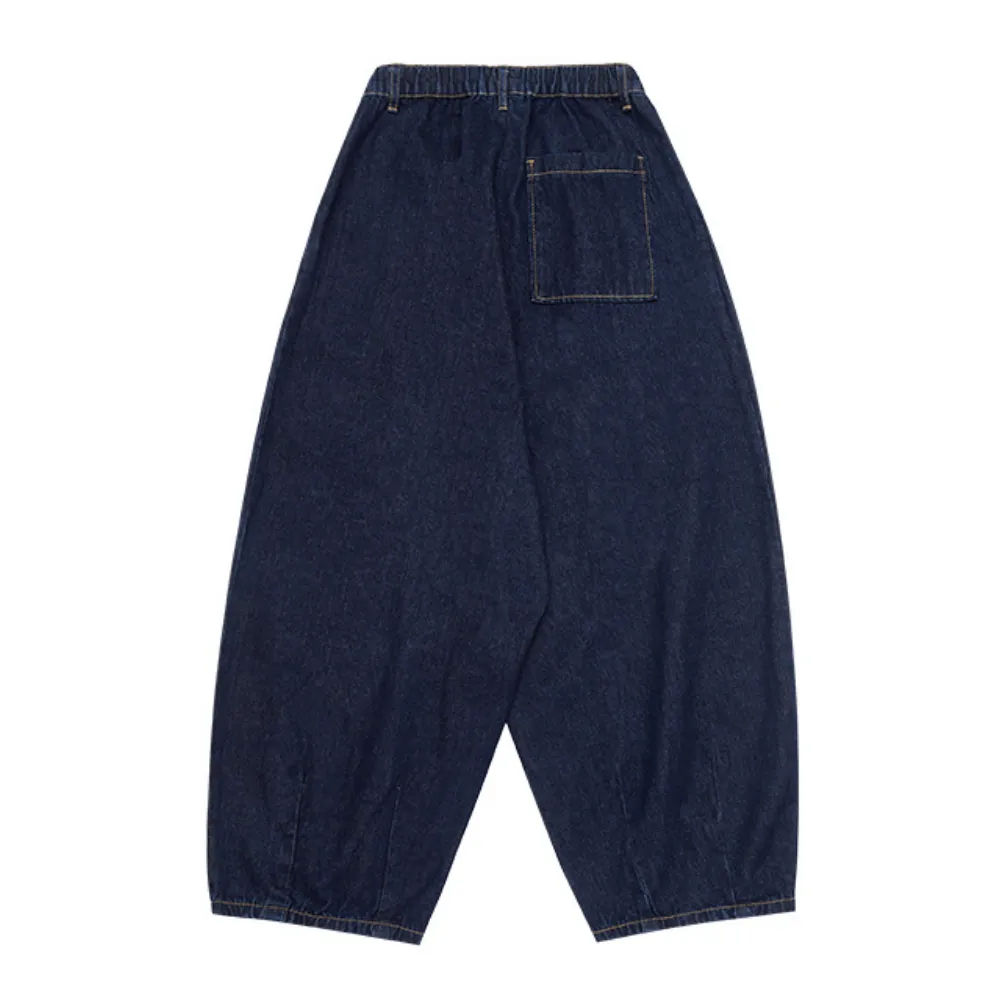 Japanese Solid Color Loose Jeans