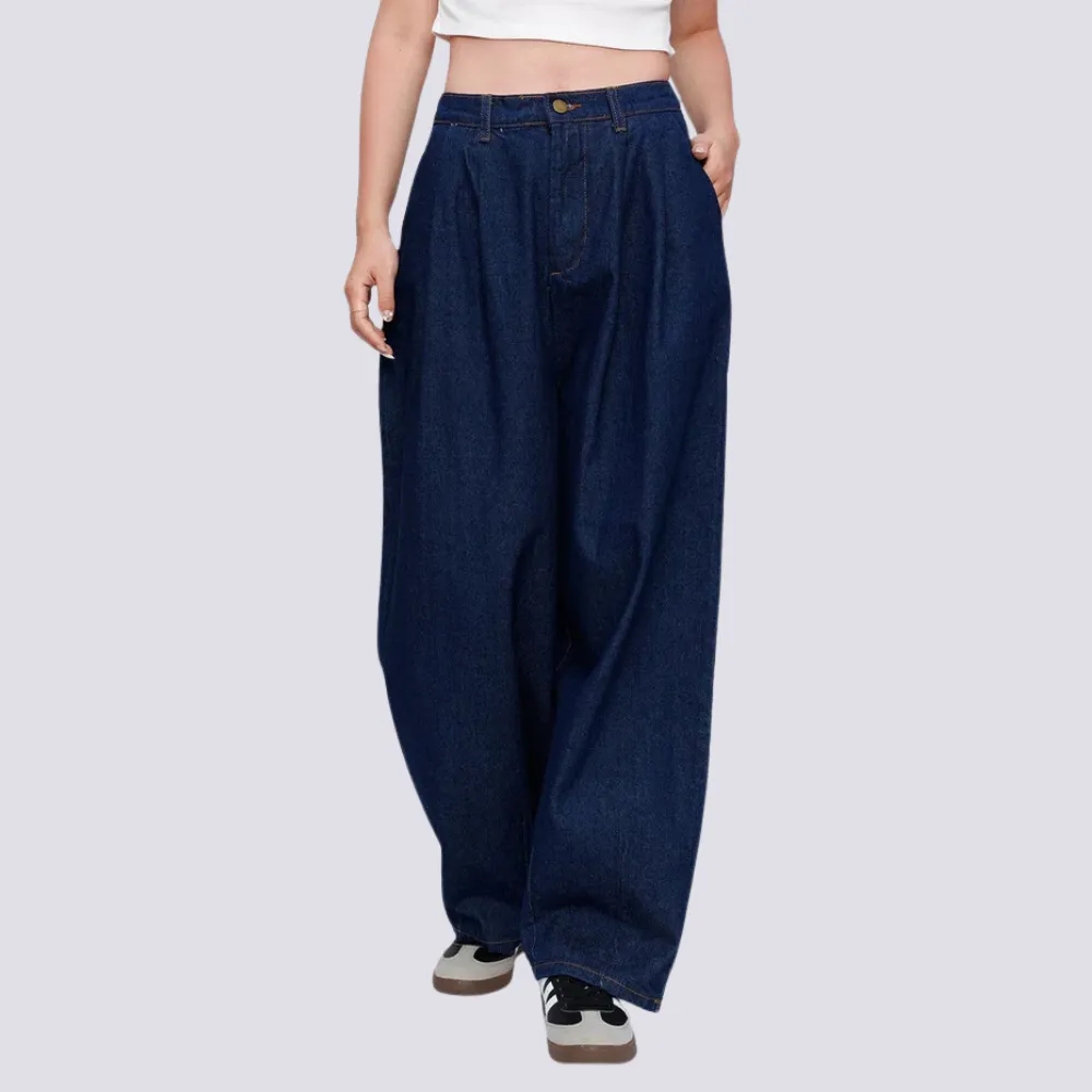 Japanese Solid Color Loose Jeans
