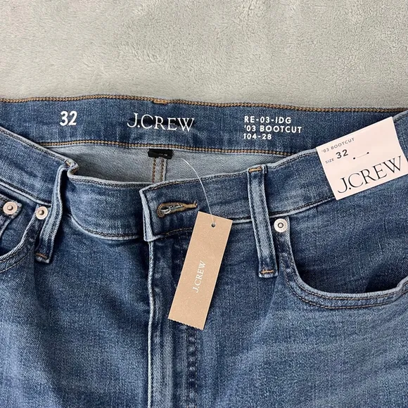 J.Crew NWT High-Rise Bootcut Jeans in 2003 Super-Stretch, Size 32 - Willie Carte