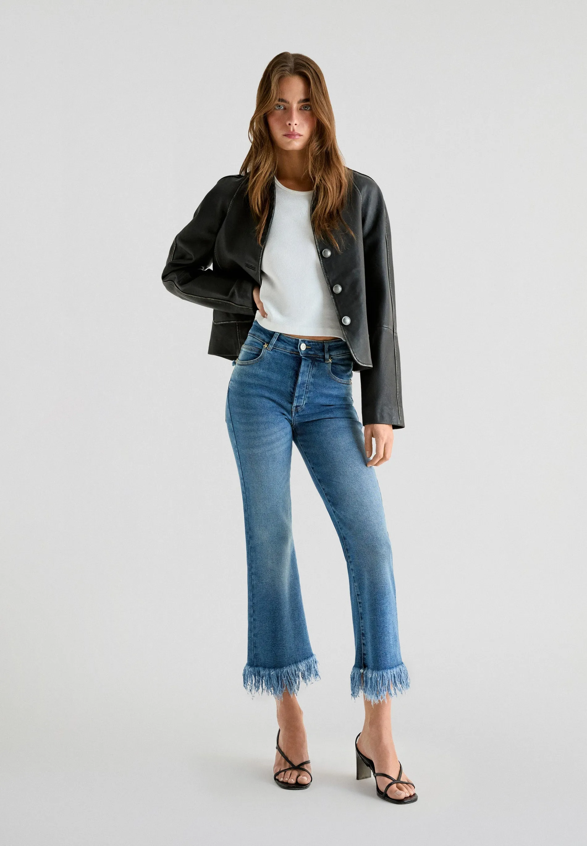 JEANS BAINHA DESFIADA