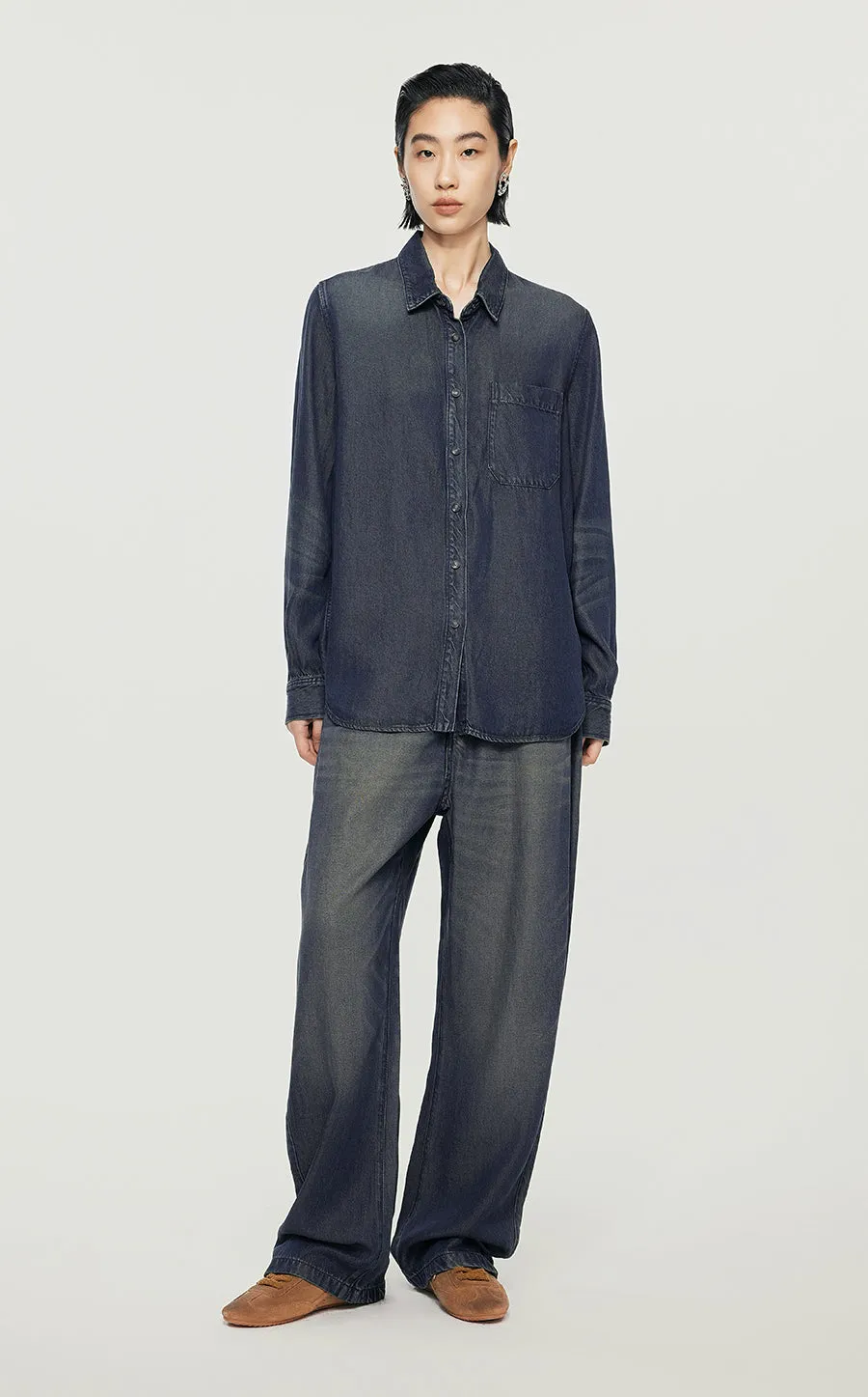 Jeans/JNBY Loose Fitting Long Jeans