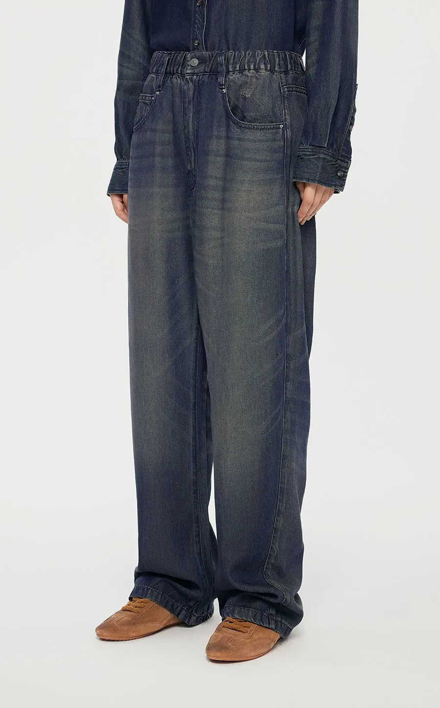 Jeans/JNBY Loose Fitting Long Jeans