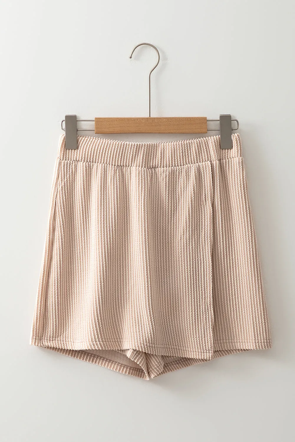 Jet Stream Corded Elastic High Waist Wrap Skort