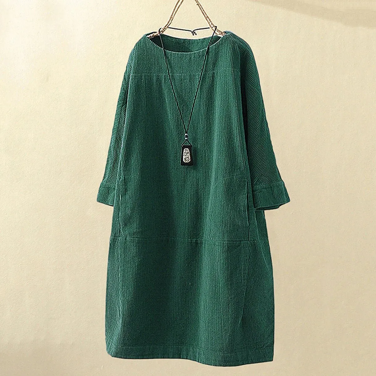 Jovita - Chic Retro Cord Woman's Dress