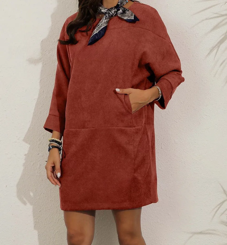 Jovita - Chic Retro Cord Woman's Dress