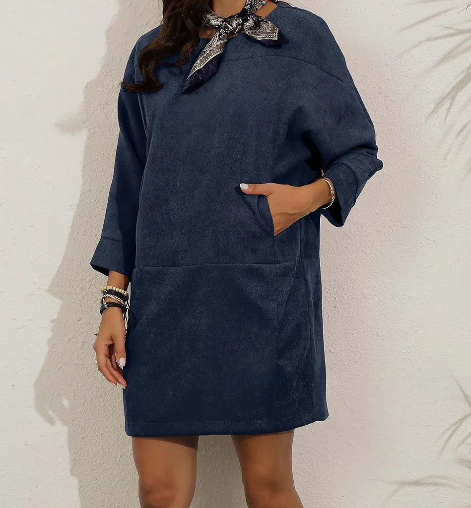 Jovita - Chic Retro Cord Woman's Dress