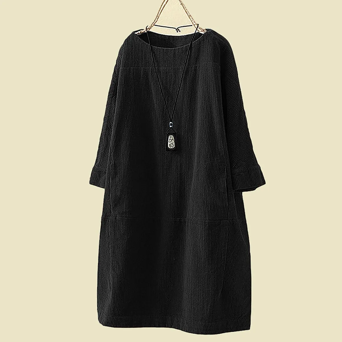 Jovita - Chic Retro Cord Woman's Dress