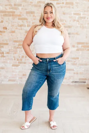 JUDY Blue Hayes High Rise Wide Leg Crop Jeans