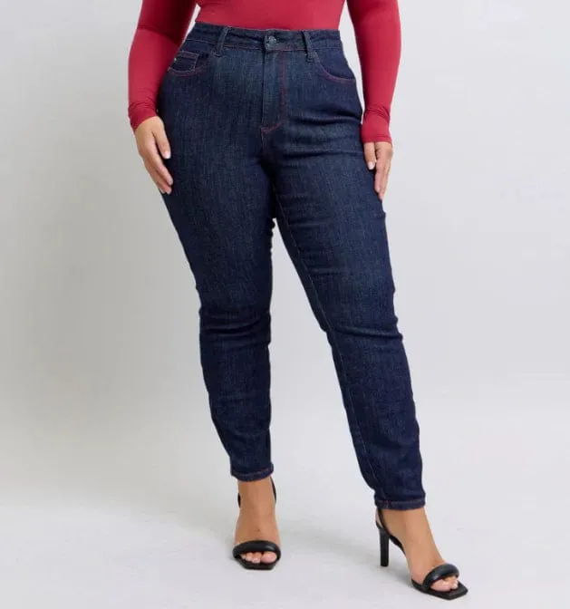 Judy Blue Heart on My Booty Dark Wash Skinny