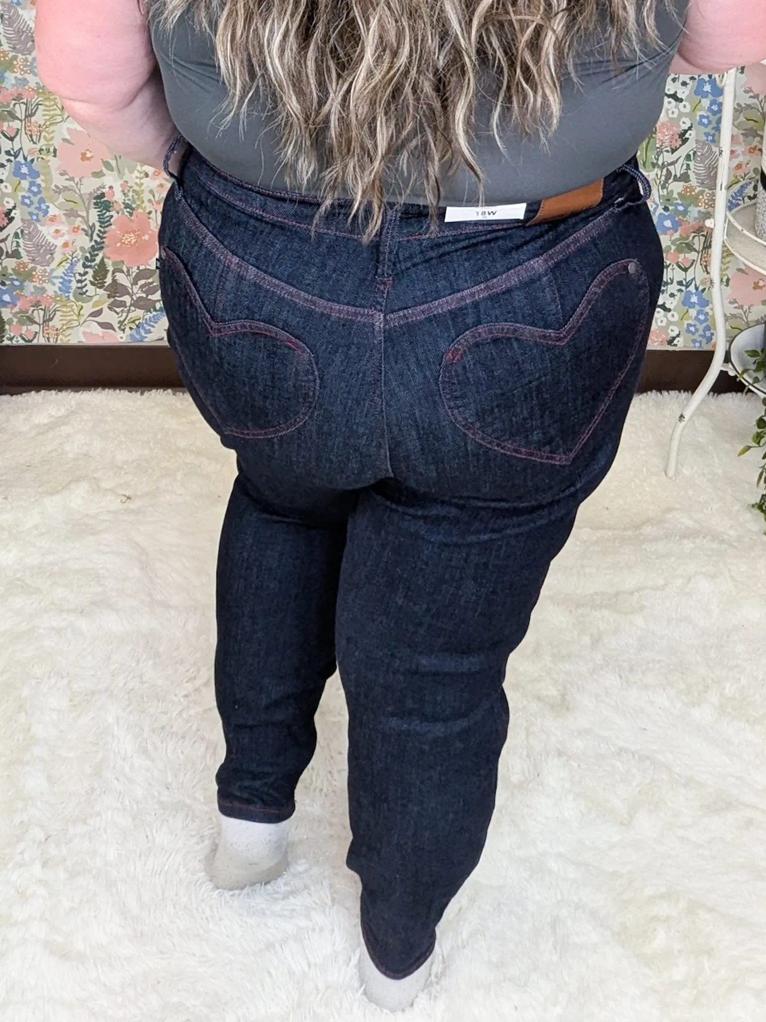 Judy Blue Heart on My Booty Dark Wash Skinny