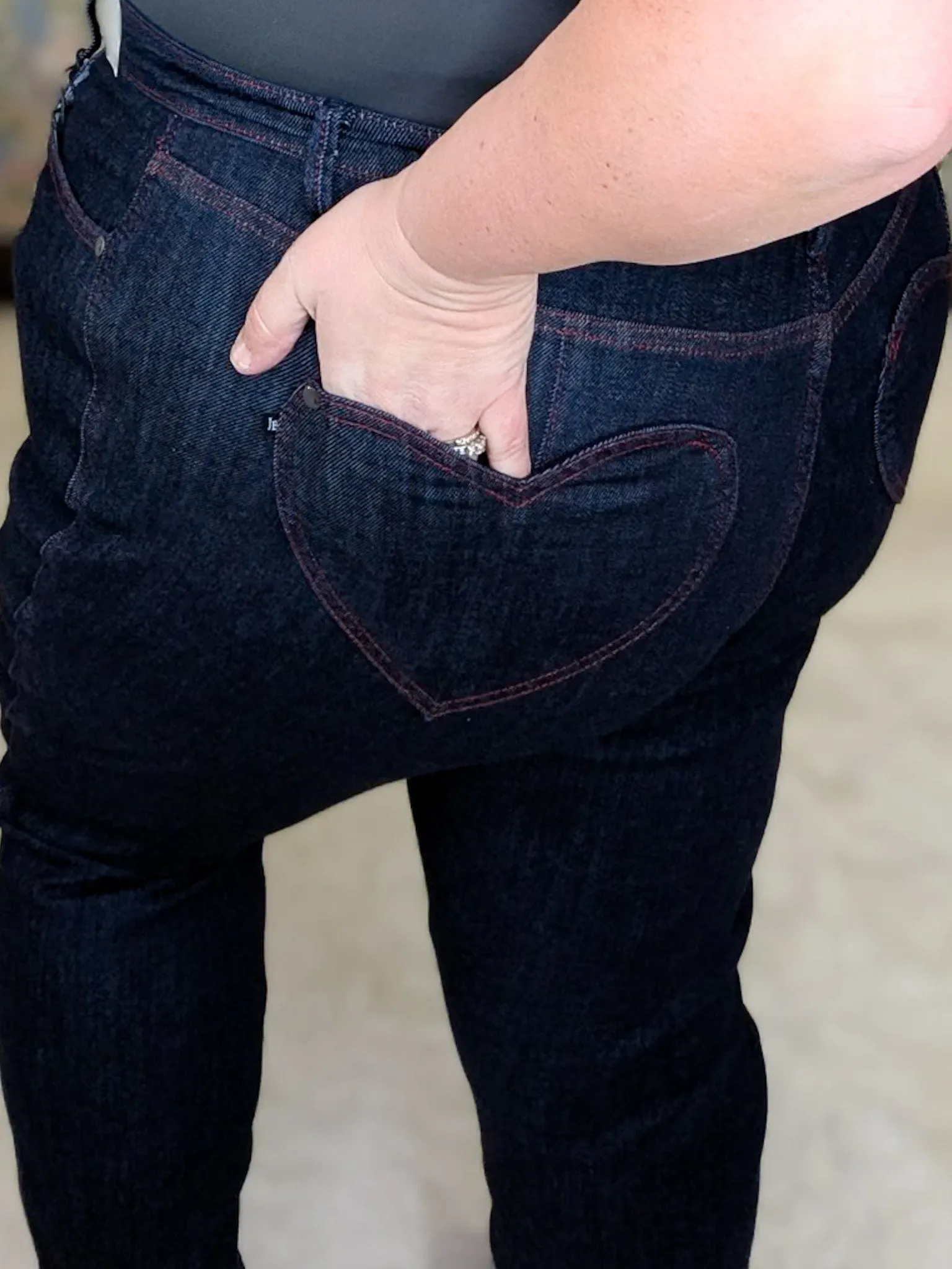 Judy Blue Heart on My Booty Dark Wash Skinny
