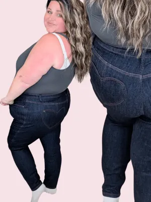 Judy Blue Heart on My Booty Dark Wash Skinny