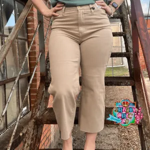 Judy Blue High Waist Crop Khaki Jeans