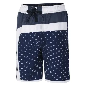 KAM Palm Print Boardshorts for Mens KBS3013 in Navy, 2XL-8XL