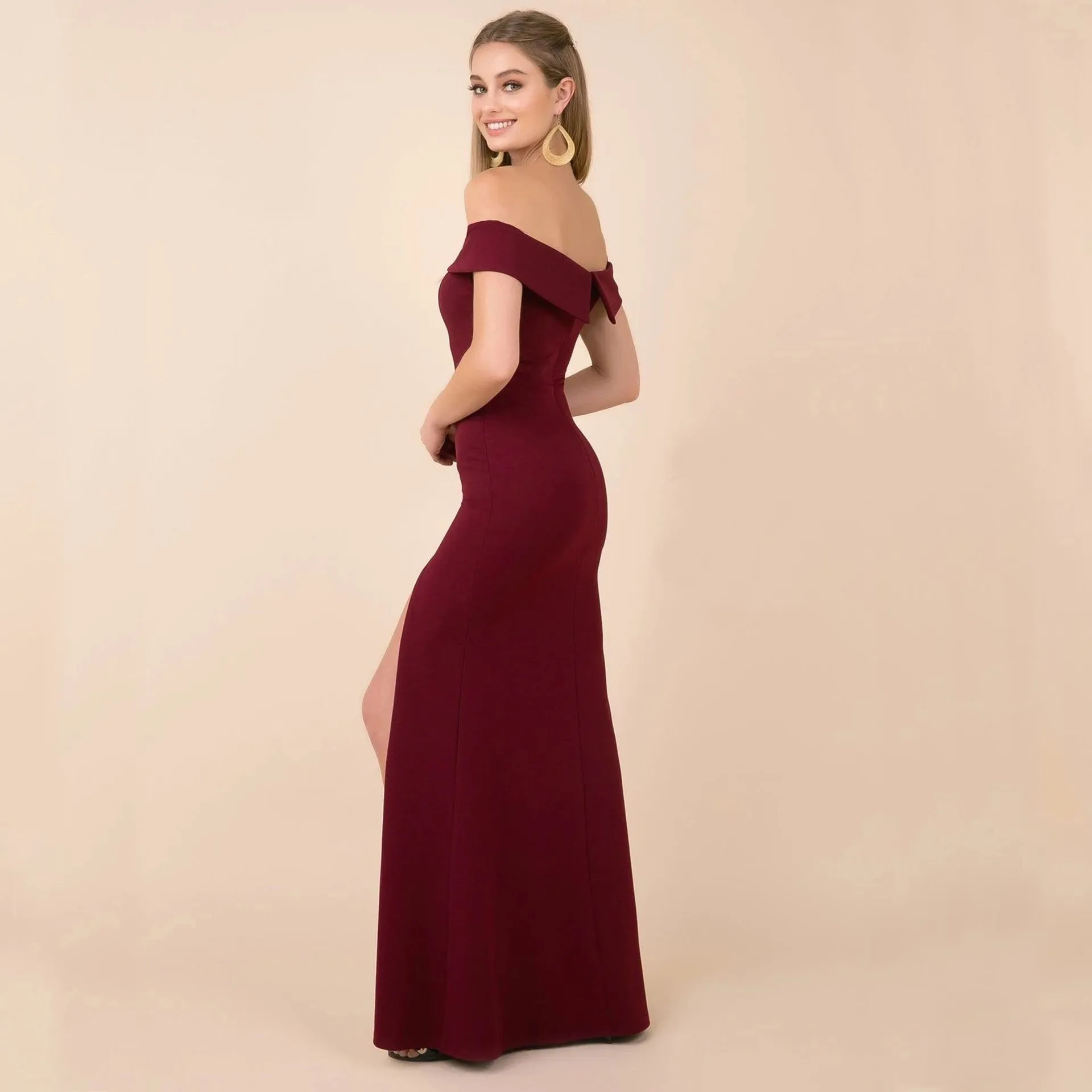 Kate Formal Stylish Crepe Midi Dress