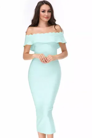 Kiki Aqua Bandage Dress