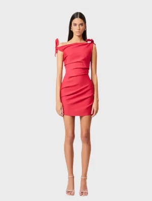 Kimberly Tie Mini Dress - Red