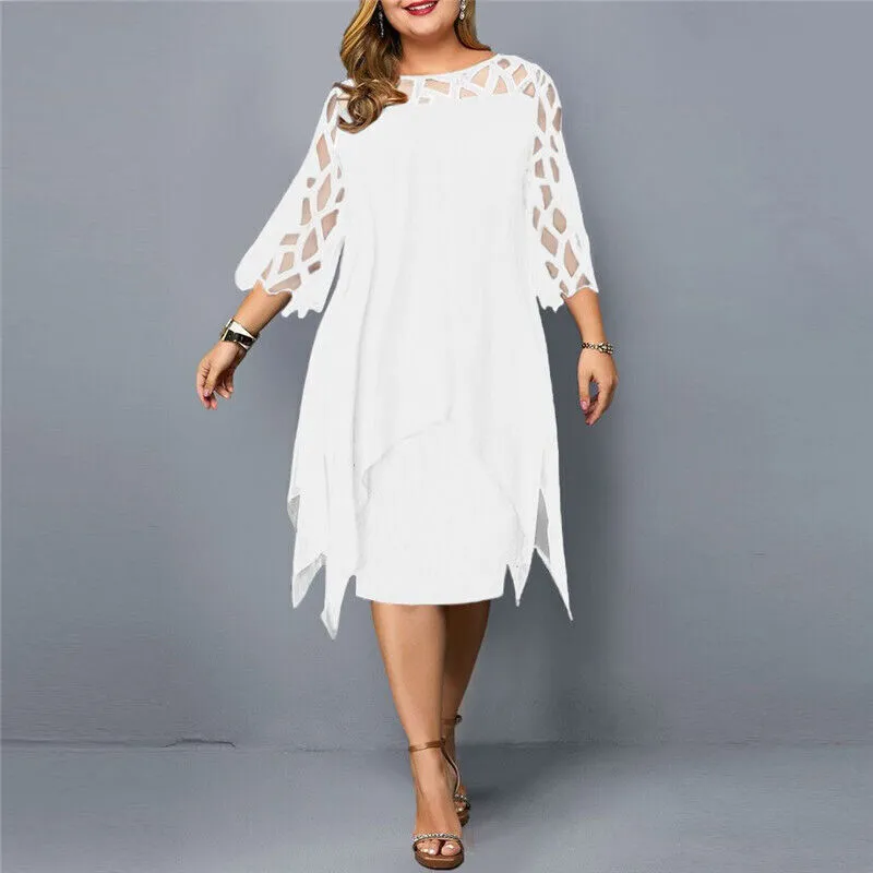 Kirsty | Chic Plus Size Midi Dress for Modern Women