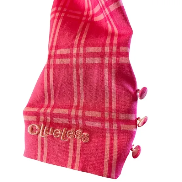 Ladies Size XL/L……..DOLLS KILL…….2 Piece Set Clueless Pink Plaid…….New.