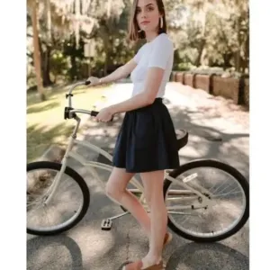 LAKE Navy High-Waisted Shorts‎ Culottes Size S