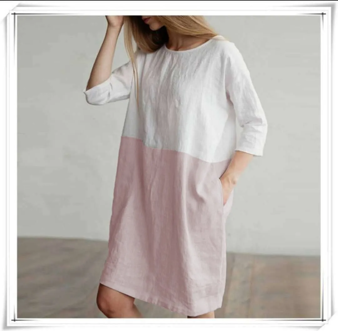 Lana™ - Chic Two-Tone Dress