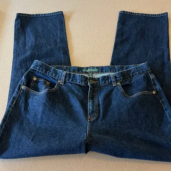 LAUREN RALPH LAUREN Women’s Blue Jeans- straight leg - Size 16
