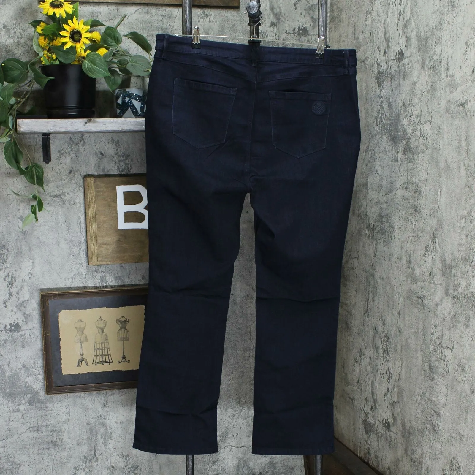 Laurie Felt Plus Size Silky Denim Pull-On Baby Bell Jeans