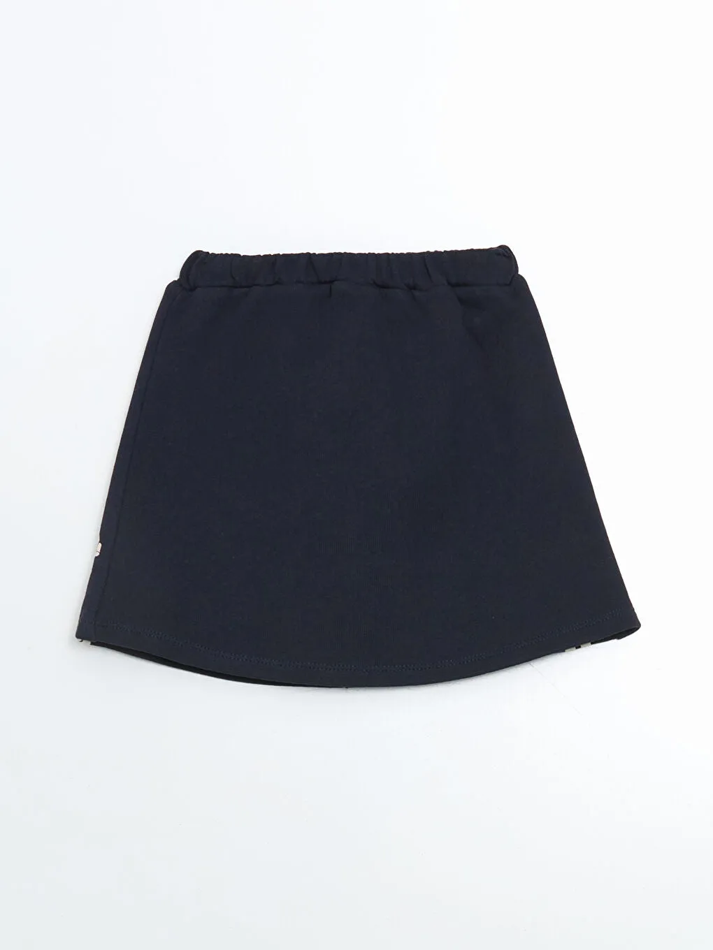 LCW Kids Navy Blue Elastic Waist Ribbon Detailed Girl Shorts Skirt