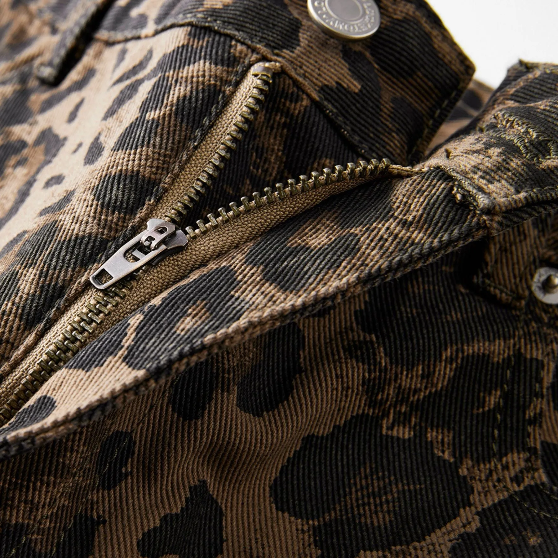 Leopard Full Length Jeans