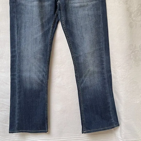 Levis 527 Boot Cut Jeans Womens 31 x 28.5  Cowgirl Western Denim Blue Altered