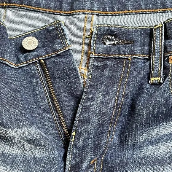 Levis 527 Boot Cut Jeans Womens 31 x 28.5  Cowgirl Western Denim Blue Altered