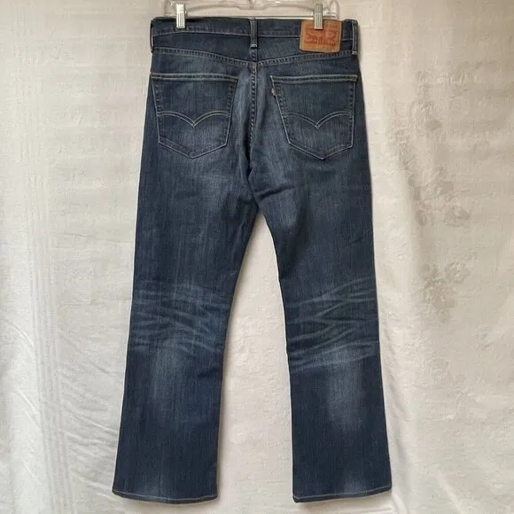 Levis 527 Boot Cut Jeans Womens 31 x 28.5  Cowgirl Western Denim Blue Altered
