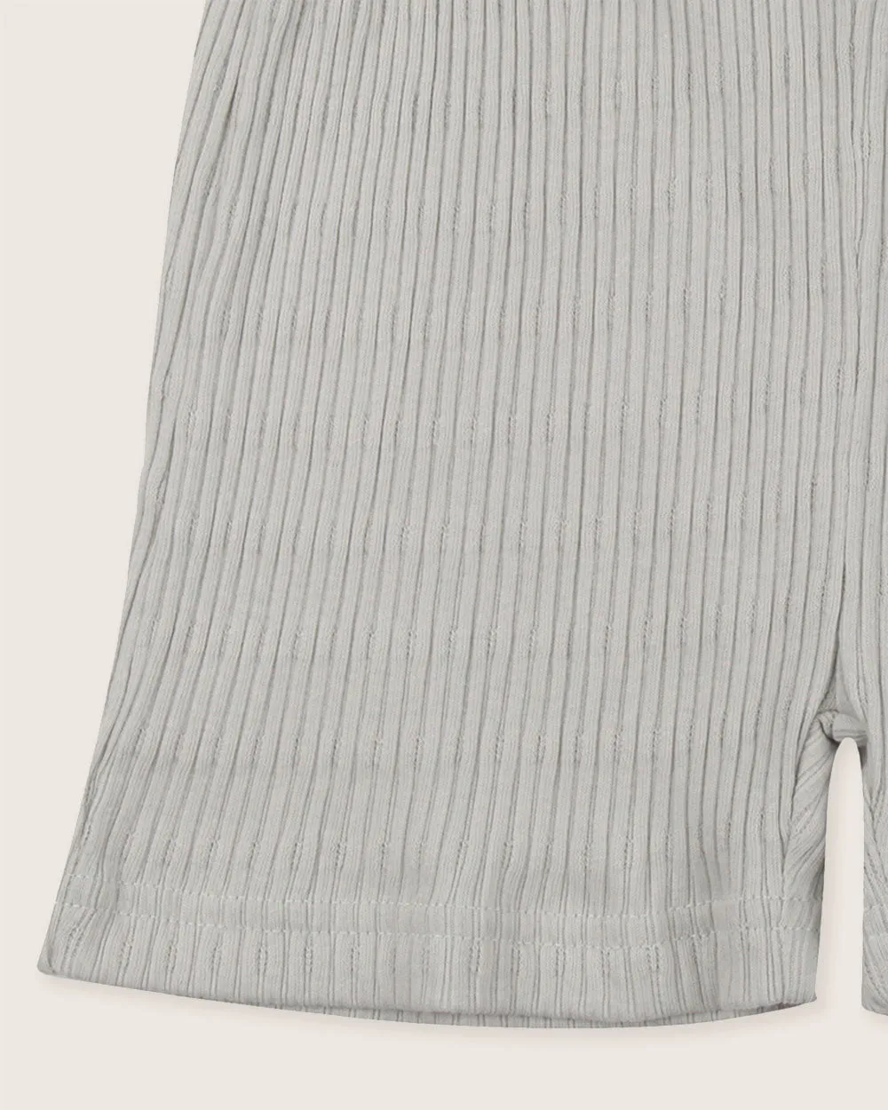 Light Green Rib Top & Short Set