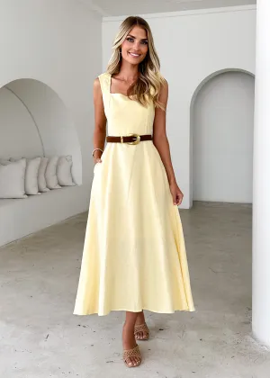 Lila Midi Dress - Lemon
