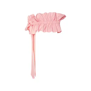 Linen blend Belt with Ruffles Sunlit, Pink