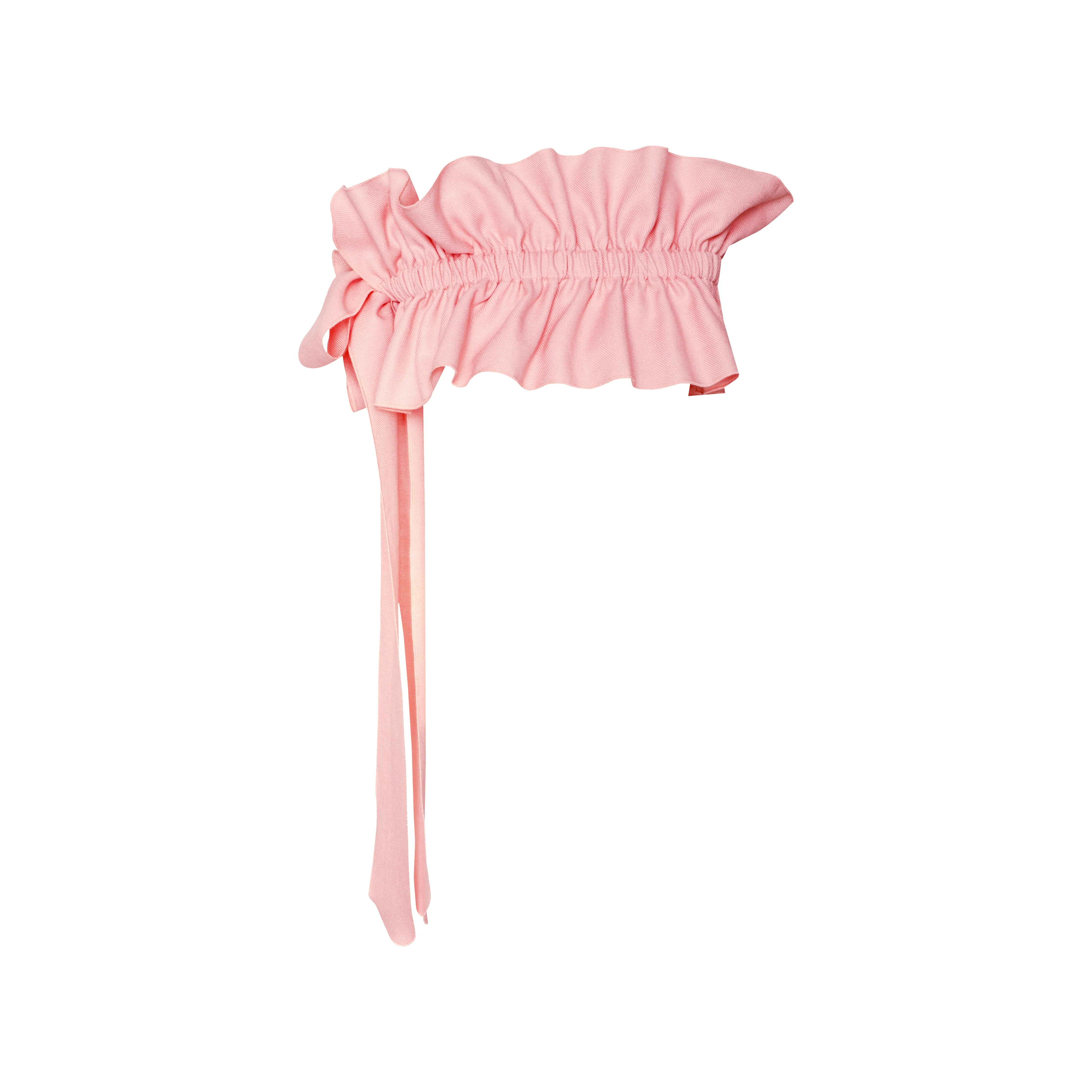 Linen blend Belt with Ruffles Sunlit, Pink
