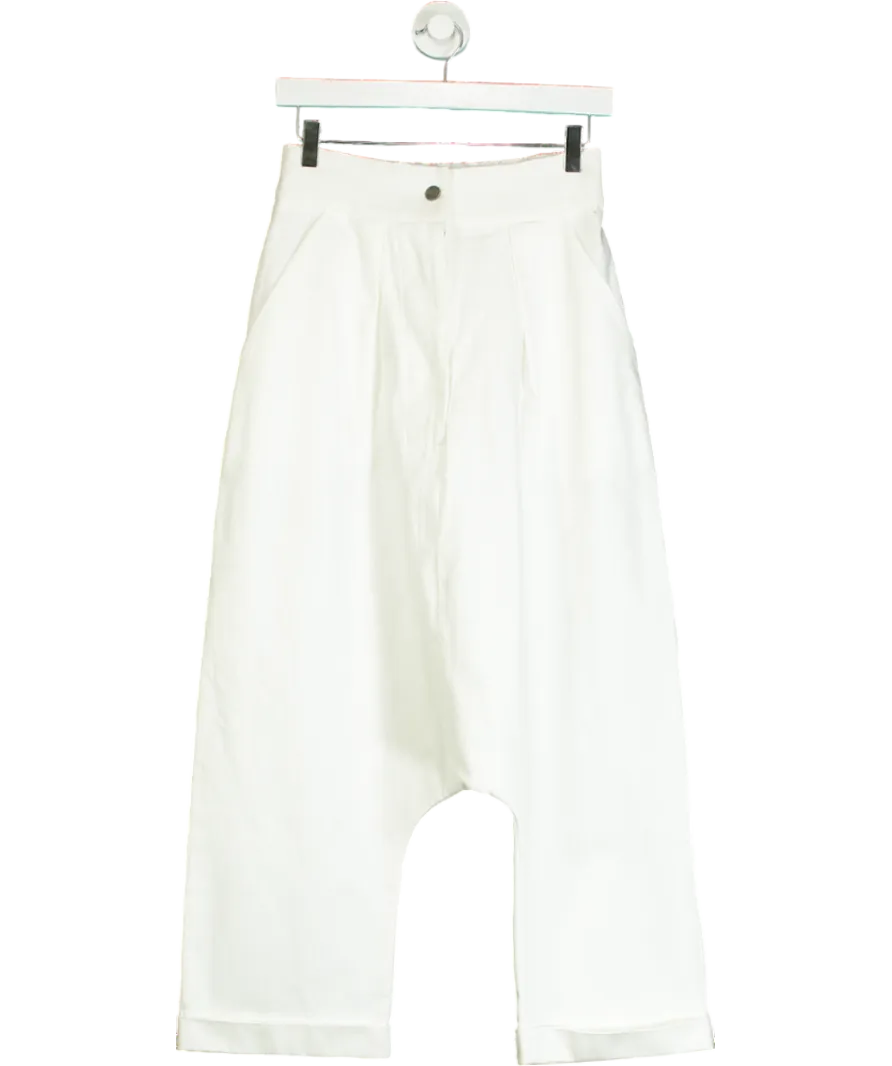 Locker Room White Drop Crotch Jeans UK S