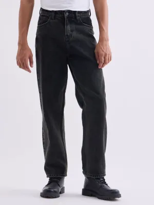 Loose Fit Black Wash Jeans