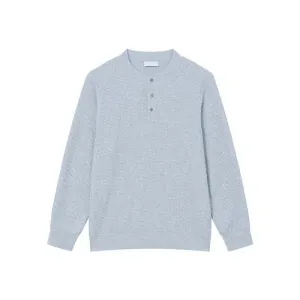 Loose Fit Henley Neck Sweater