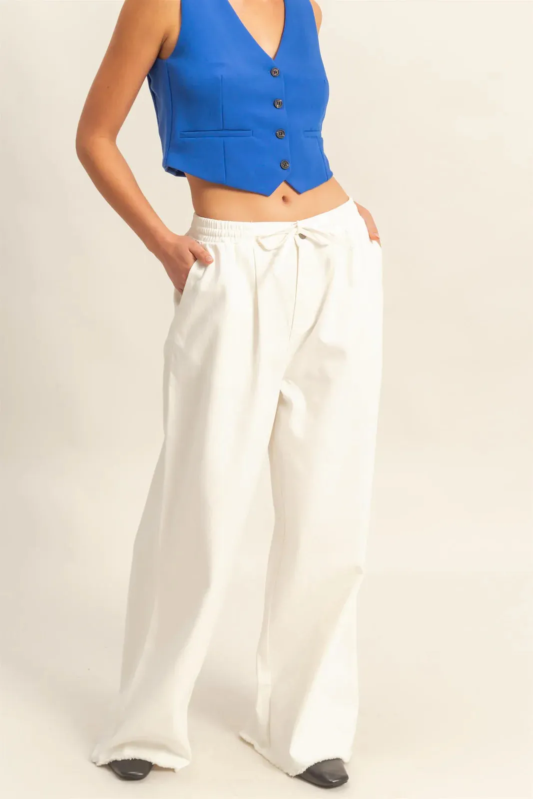 Loose Fitting Drawstring light weight Jeans