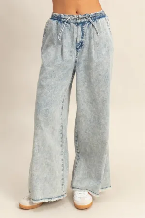 Loose Fitting Drawstring light weight Jeans