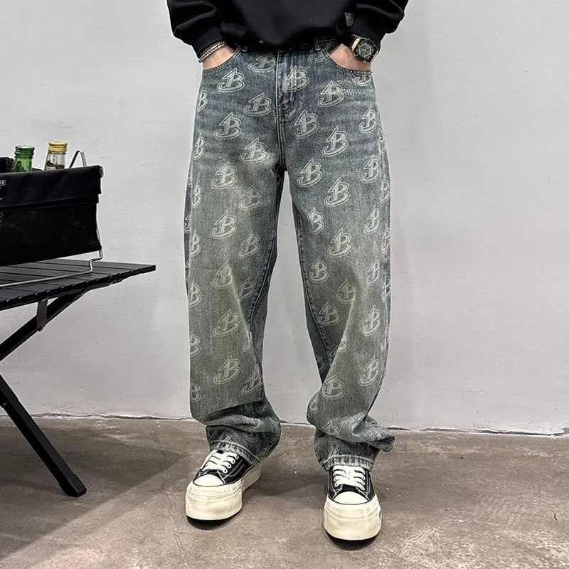 Loose-Fitting High Street Style Jeans for Men