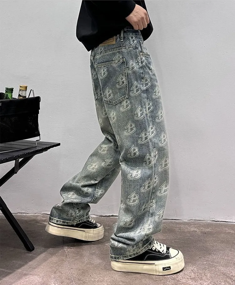 Loose-Fitting High Street Style Jeans for Men